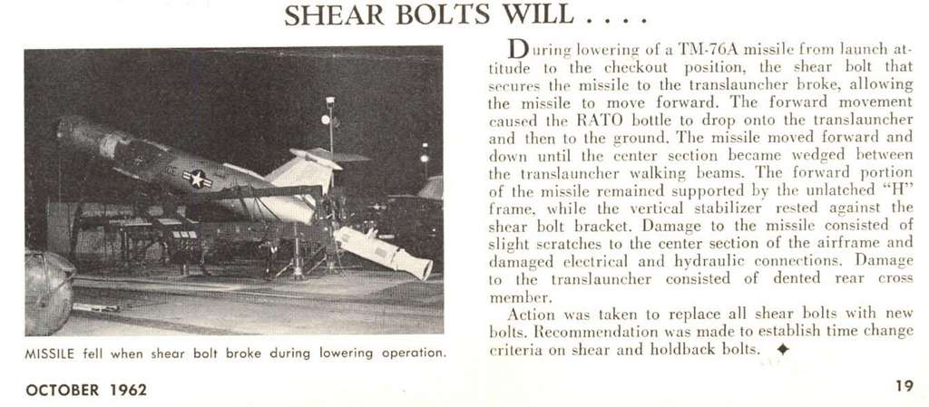 Shear Bolts Will….