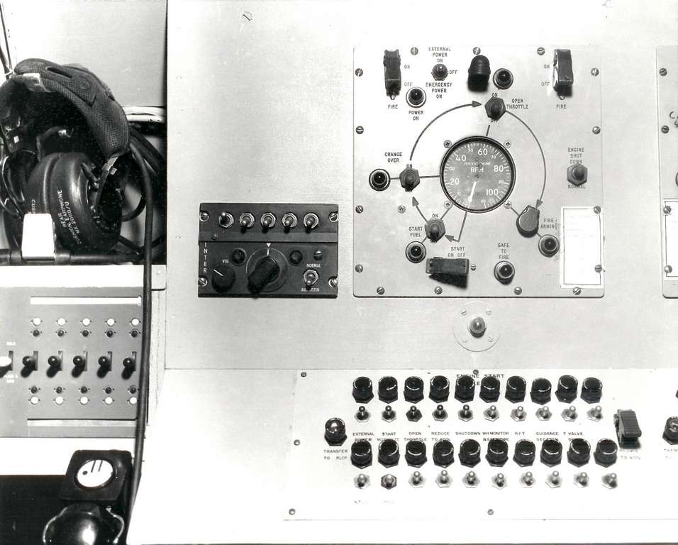 Closeup of Trainer Panel (old TM61C Launch Box) (photo courtesy of Edward "Beetle" Bailey)