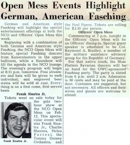 Open Mess Events Highlight German, American Fasching