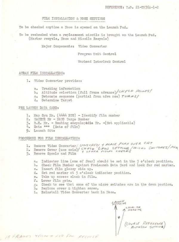 Mace A Maintenance Procedure Film Installation Sembach Missileers